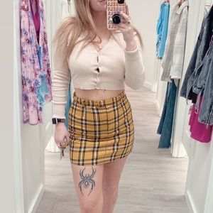Plaid mini skirt